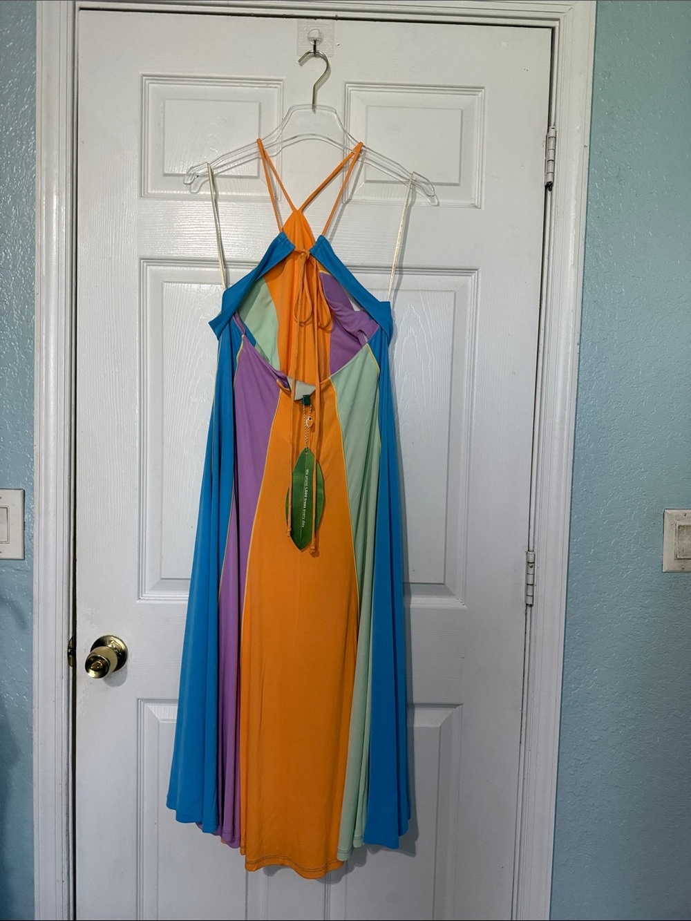 Farm Rio Cutout Color-Block Jersey Midi Dress Size Large NWT - Picture 7 of 9